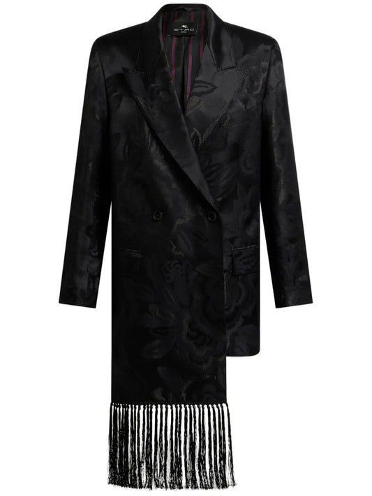 Fringed Jacquard Blazer