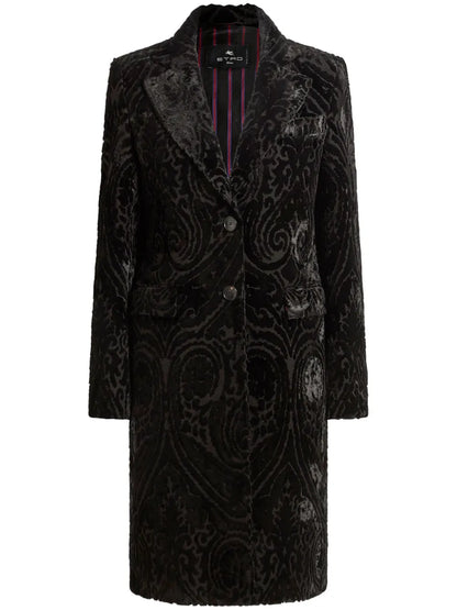 Velvet Jacquard Coat