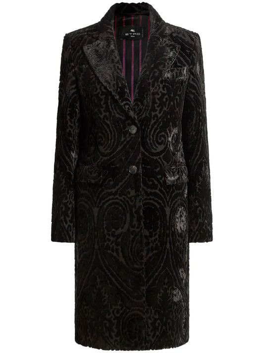 Velvet Jacquard Coat