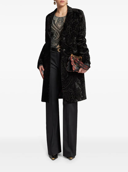 Velvet Jacquard Coat