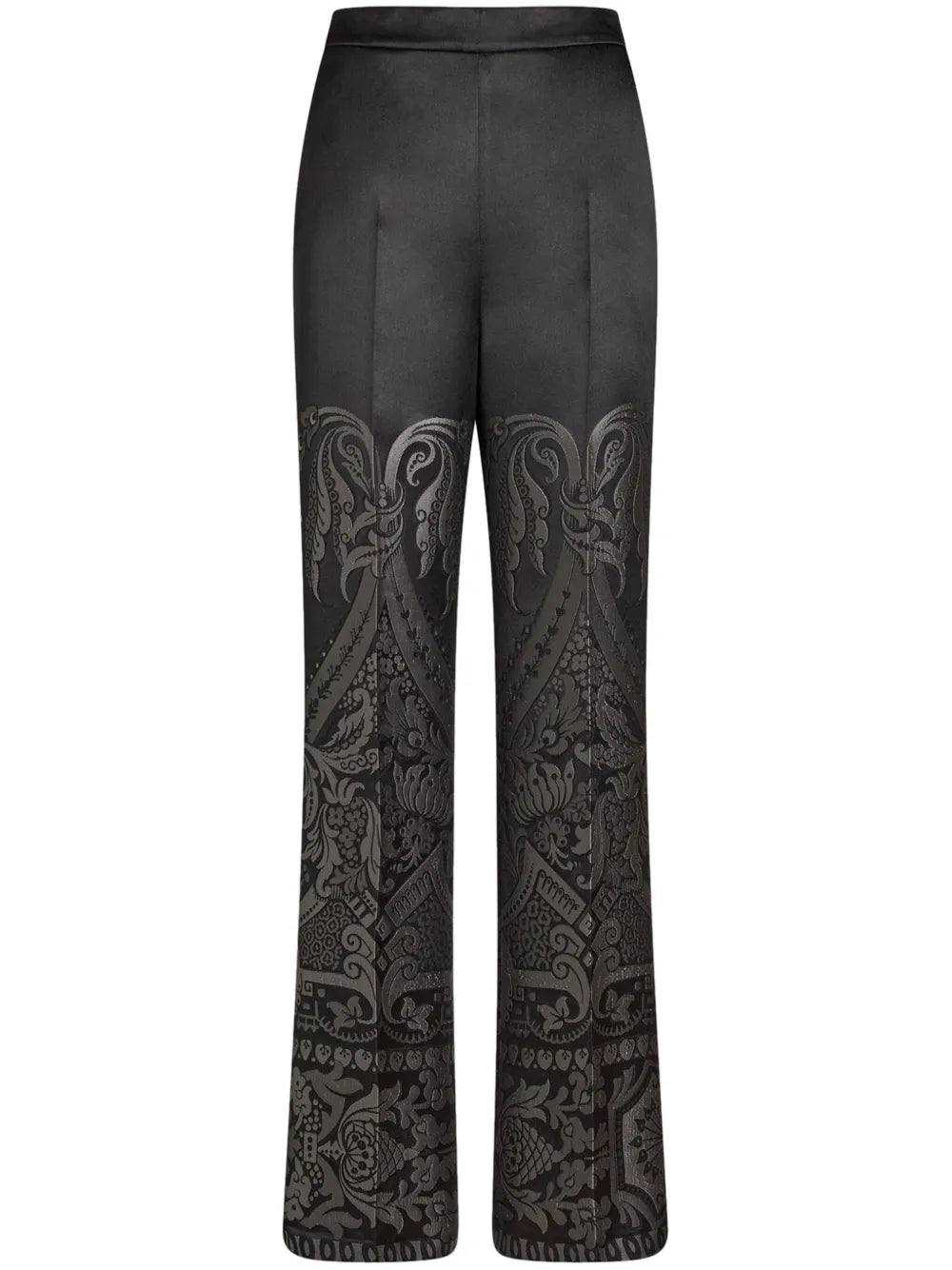Jacquard Silk Palazzo Trousers