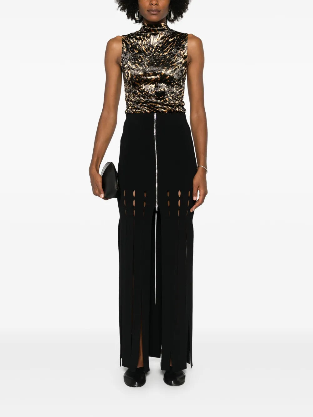 Fringed Midi Skirt
