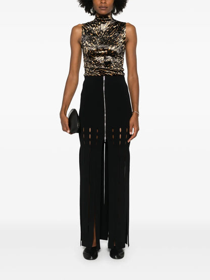 Fringed Midi Skirt