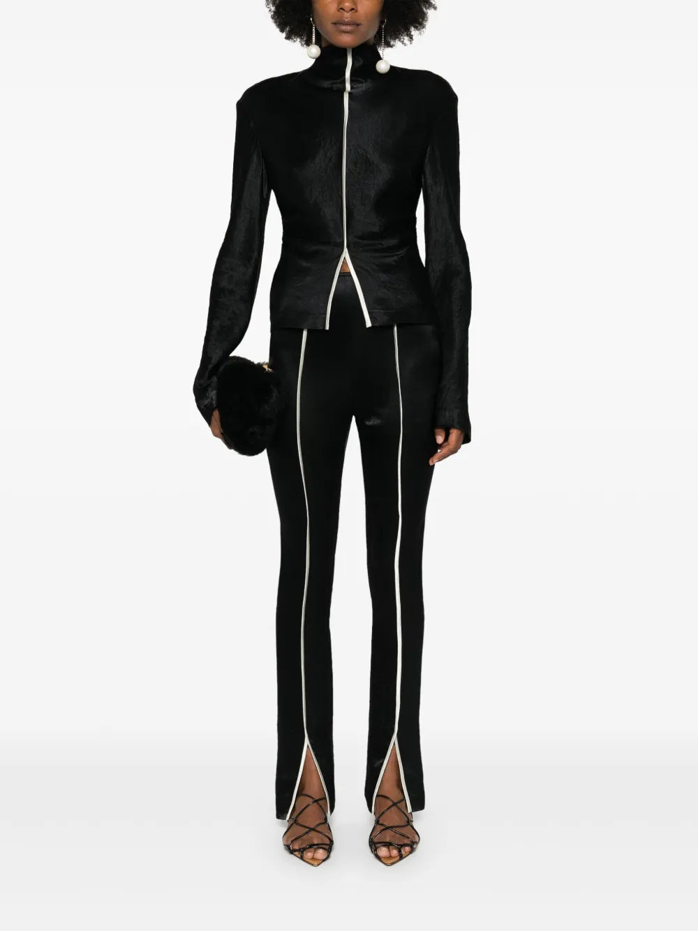 High-Neck Draped Top