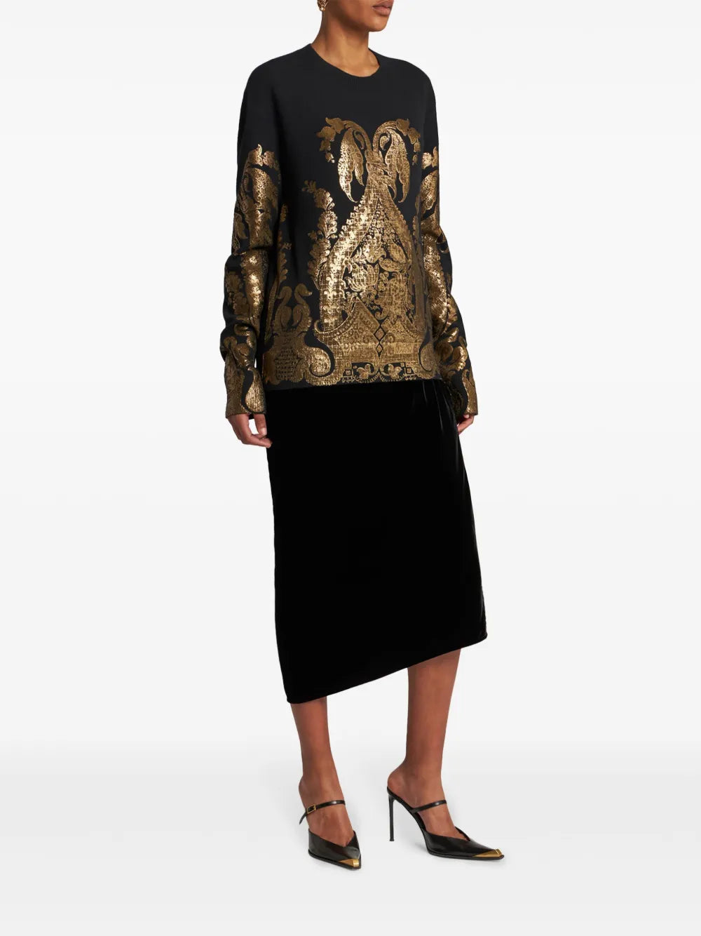 Velvet Midi Skirt