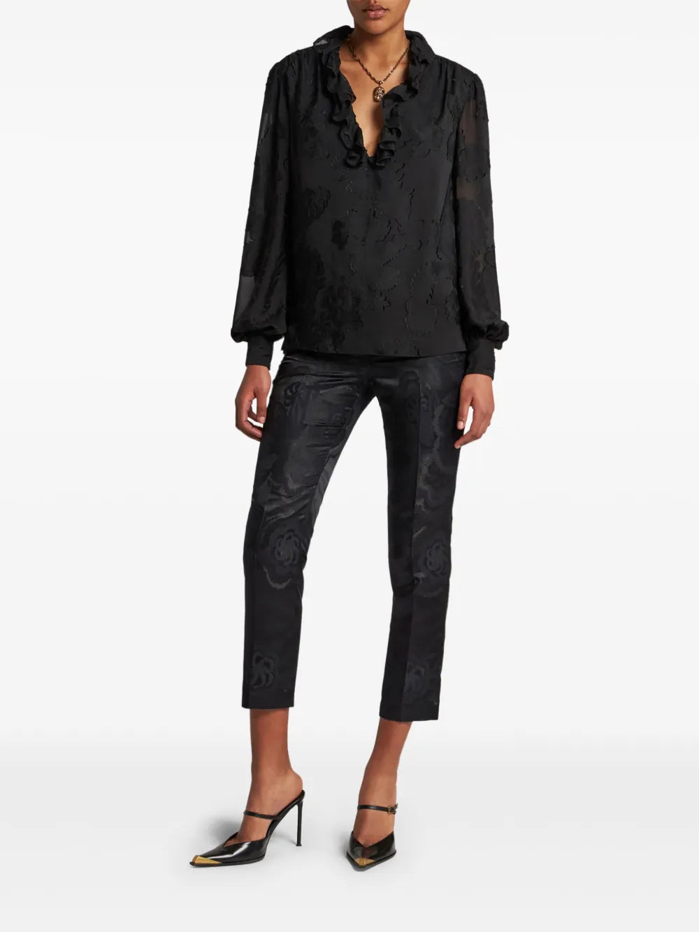 Jacquard Tapered Trousers