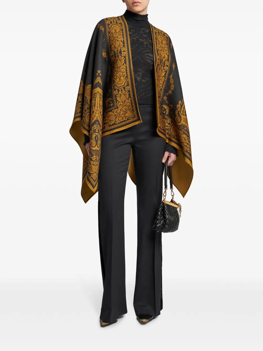 Roll-Neck Jacquard Sweater