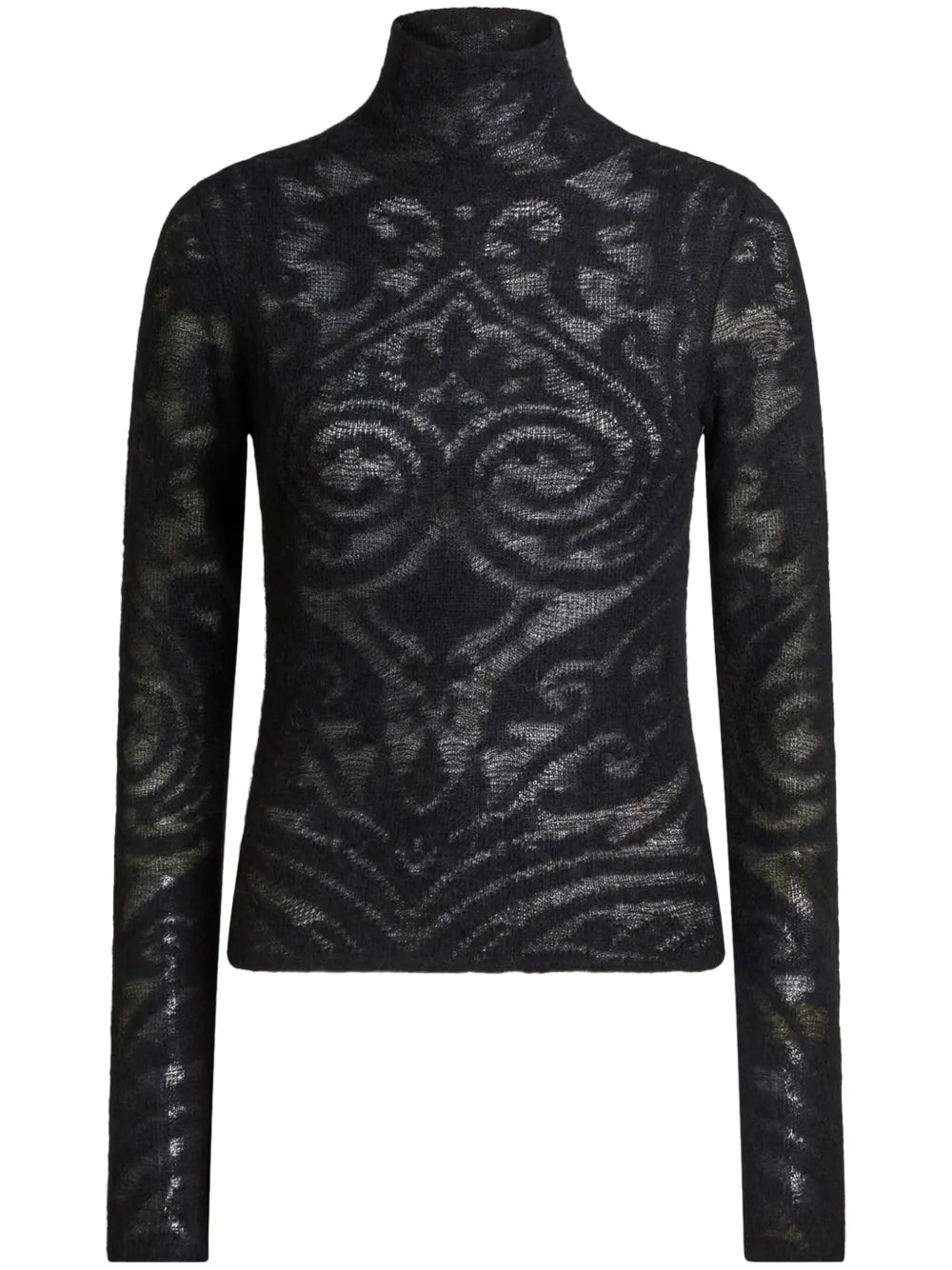 Roll-Neck Jacquard Sweater