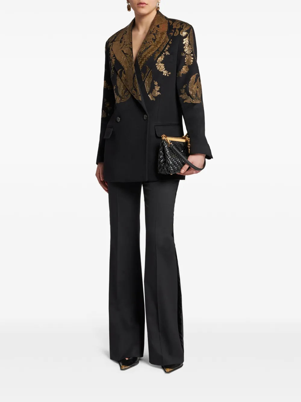 Metallic-Paisley Blazer