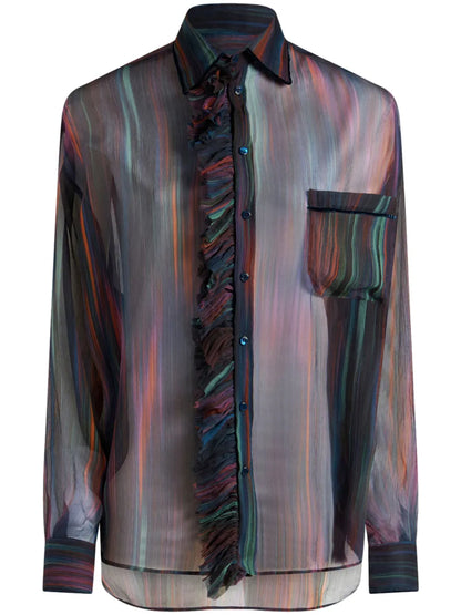 Printed Ruched Shirt