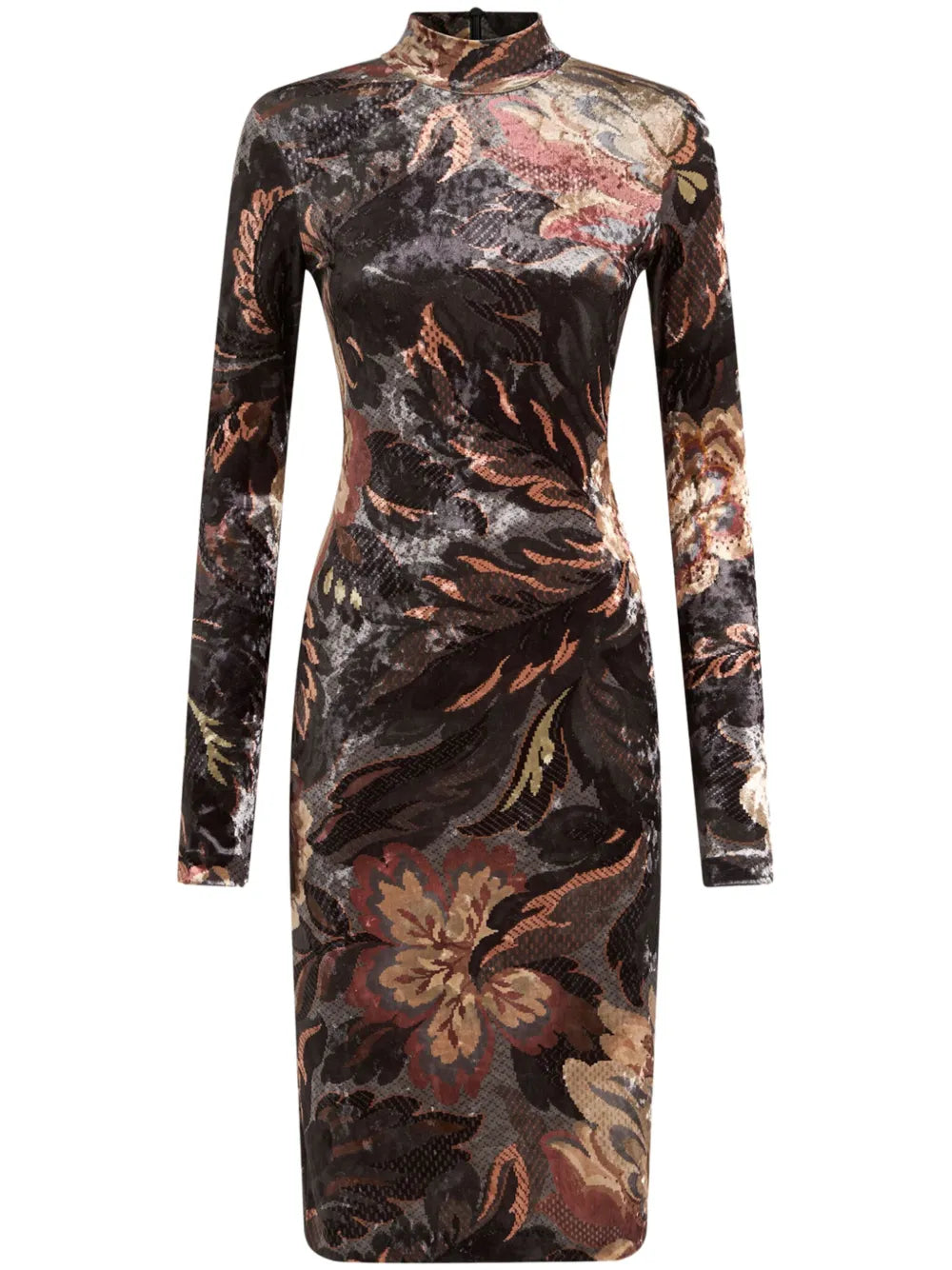 Printed Chenille Midi Dress