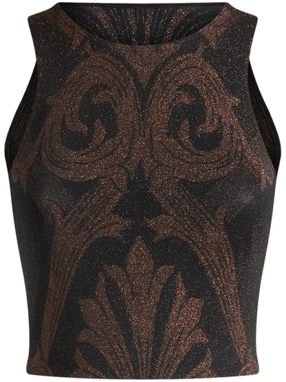 Metallic Jacquard Tank Top