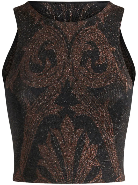 Metallic Jacquard Tank Top