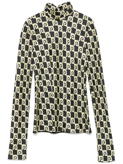 Roll-Neck Long-Sleeve Top
