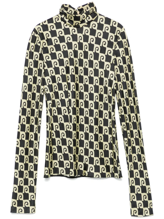 Roll-Neck Long-Sleeve Top