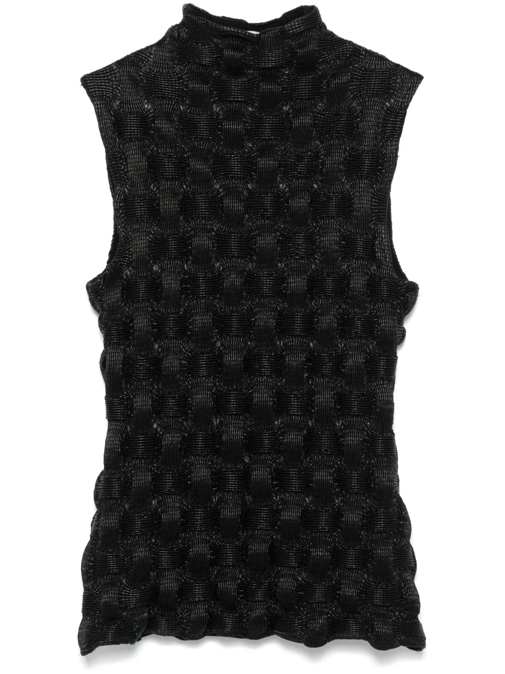 Roll-Neck Sleeveless Top