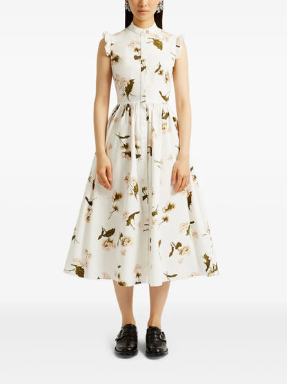 Flared Sleeves Midi Dress