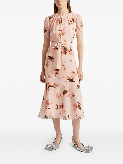 Short-Sleeve Midi Dress