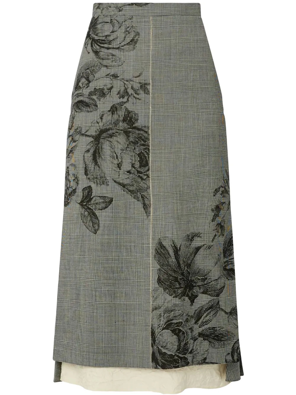 Floral-Print Midi Skirt