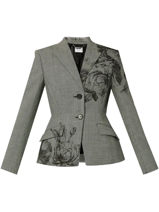 Floral-Print Blazer