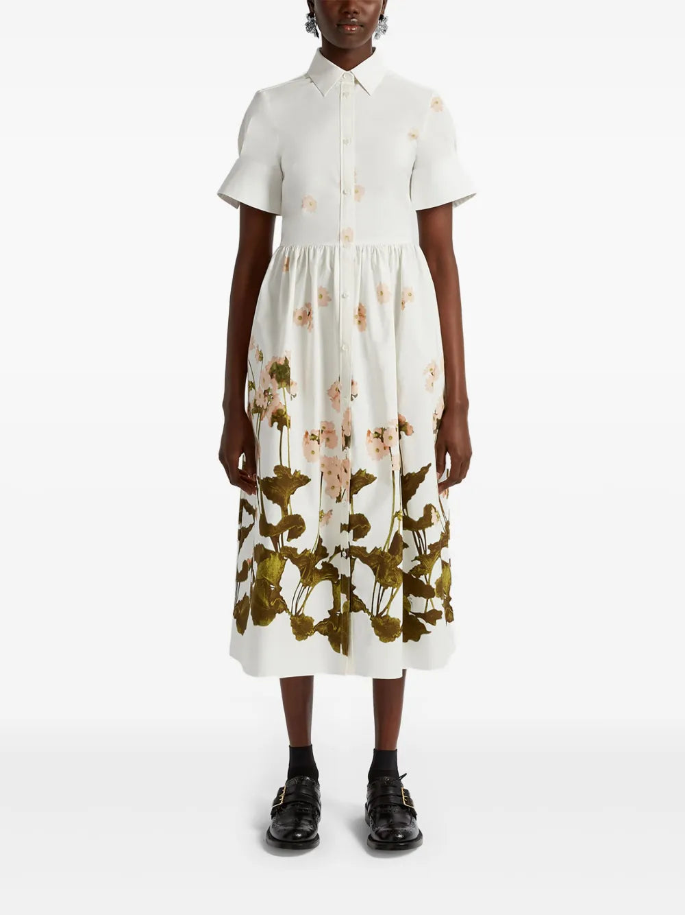 Short-Sleeve Midi Dress