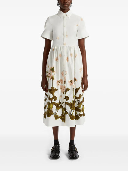 Short-Sleeve Midi Dress