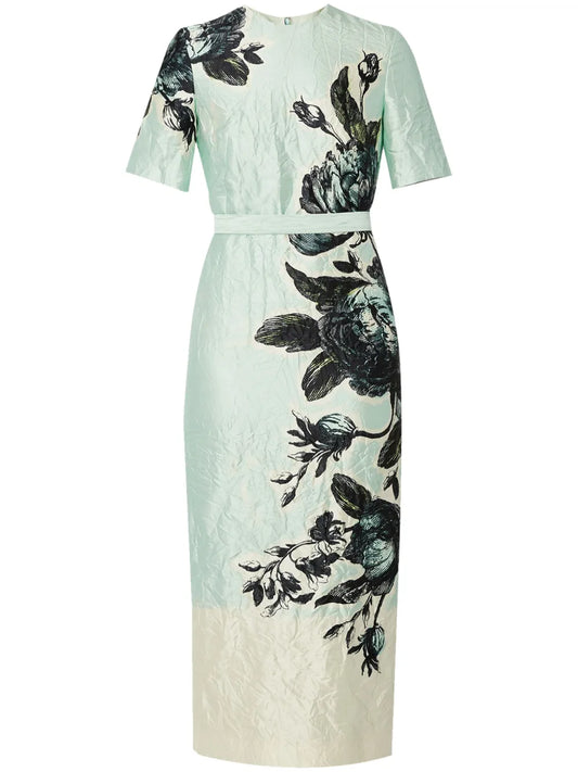 Short-Sleeve Midi Dress
