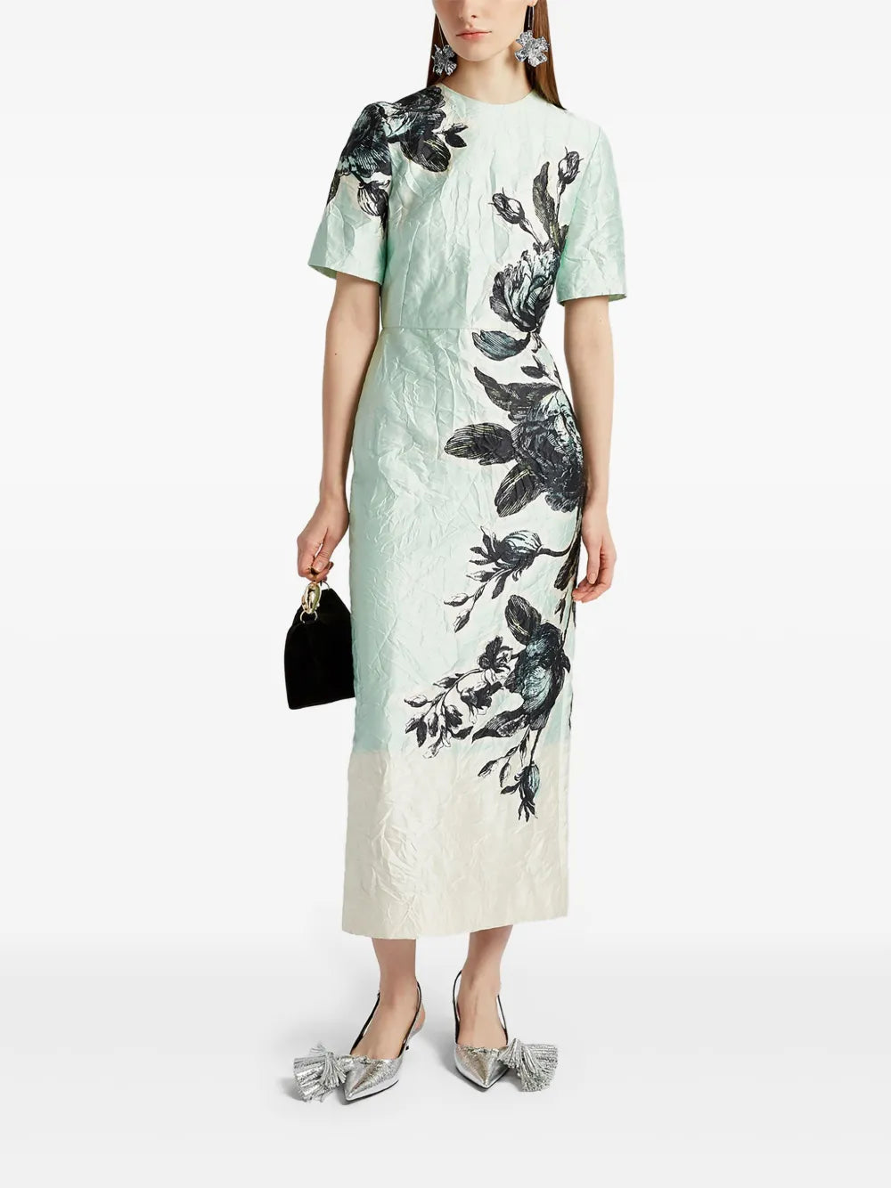 Short-Sleeve Midi Dress
