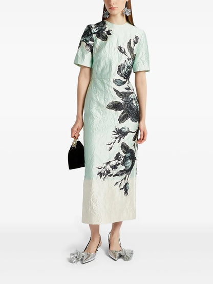 Short-Sleeve Midi Dress
