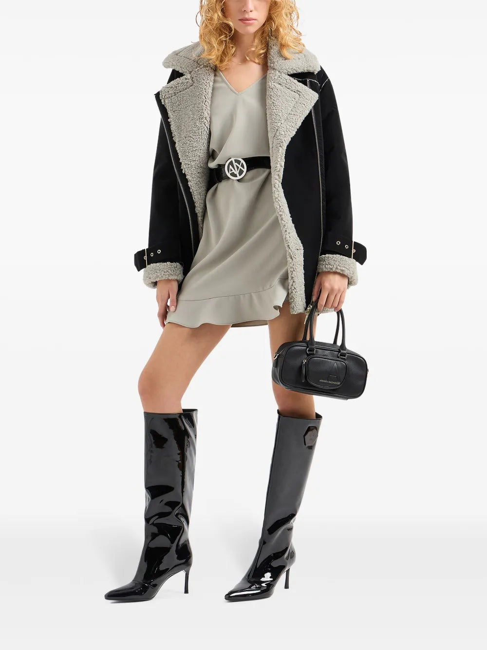 Zipped Faux-Fur Trim Jacket