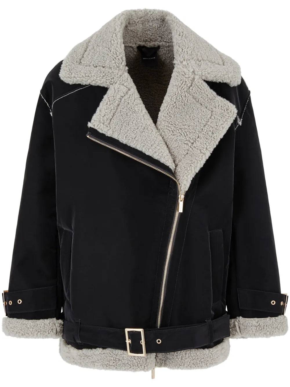 Zipped Faux-Fur Trim Jacket