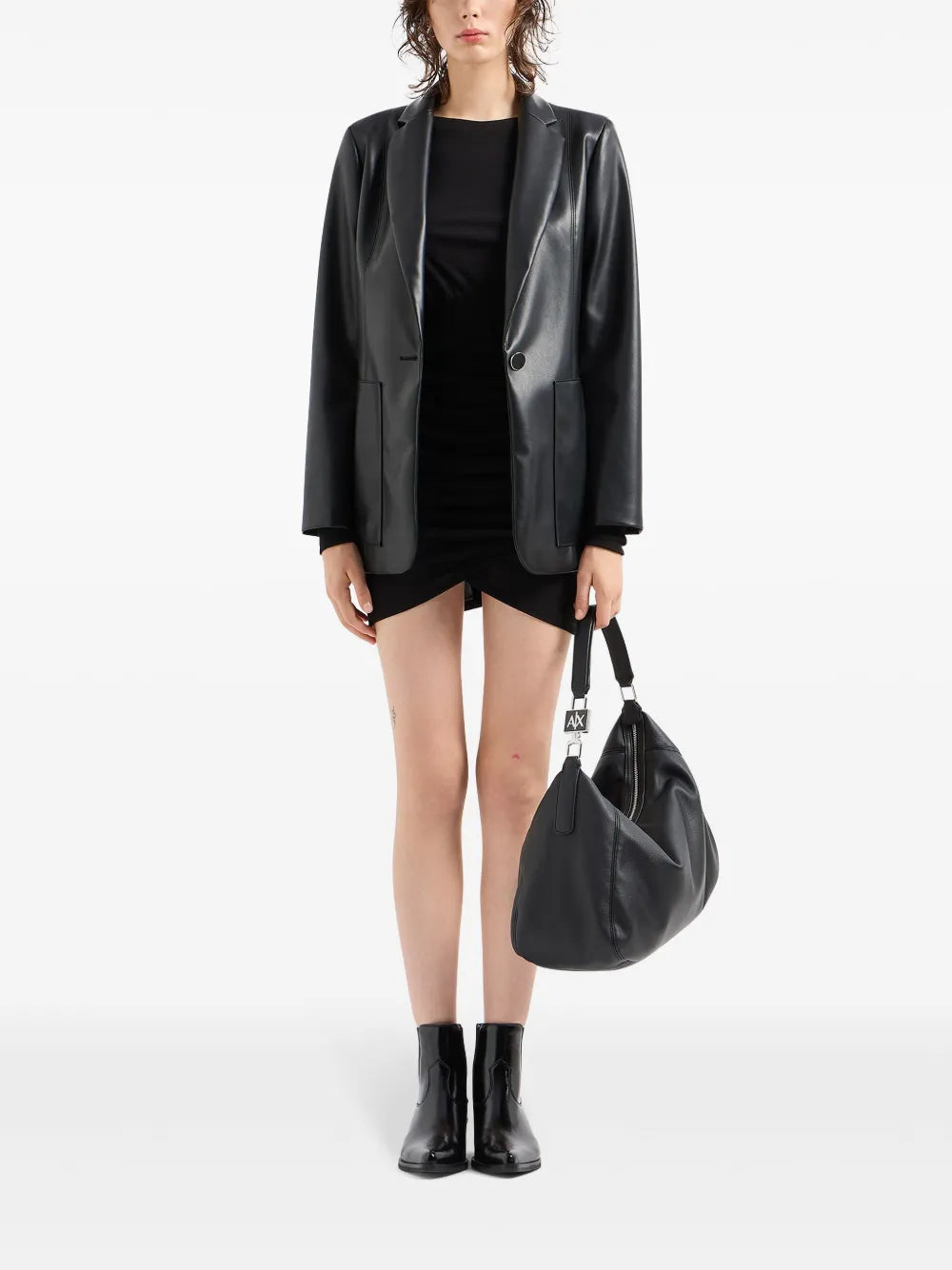 Gathered-Asymmetric Hem Dress