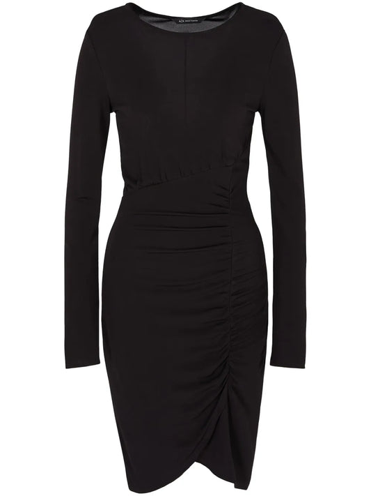 Gathered-Asymmetric Hem Dress