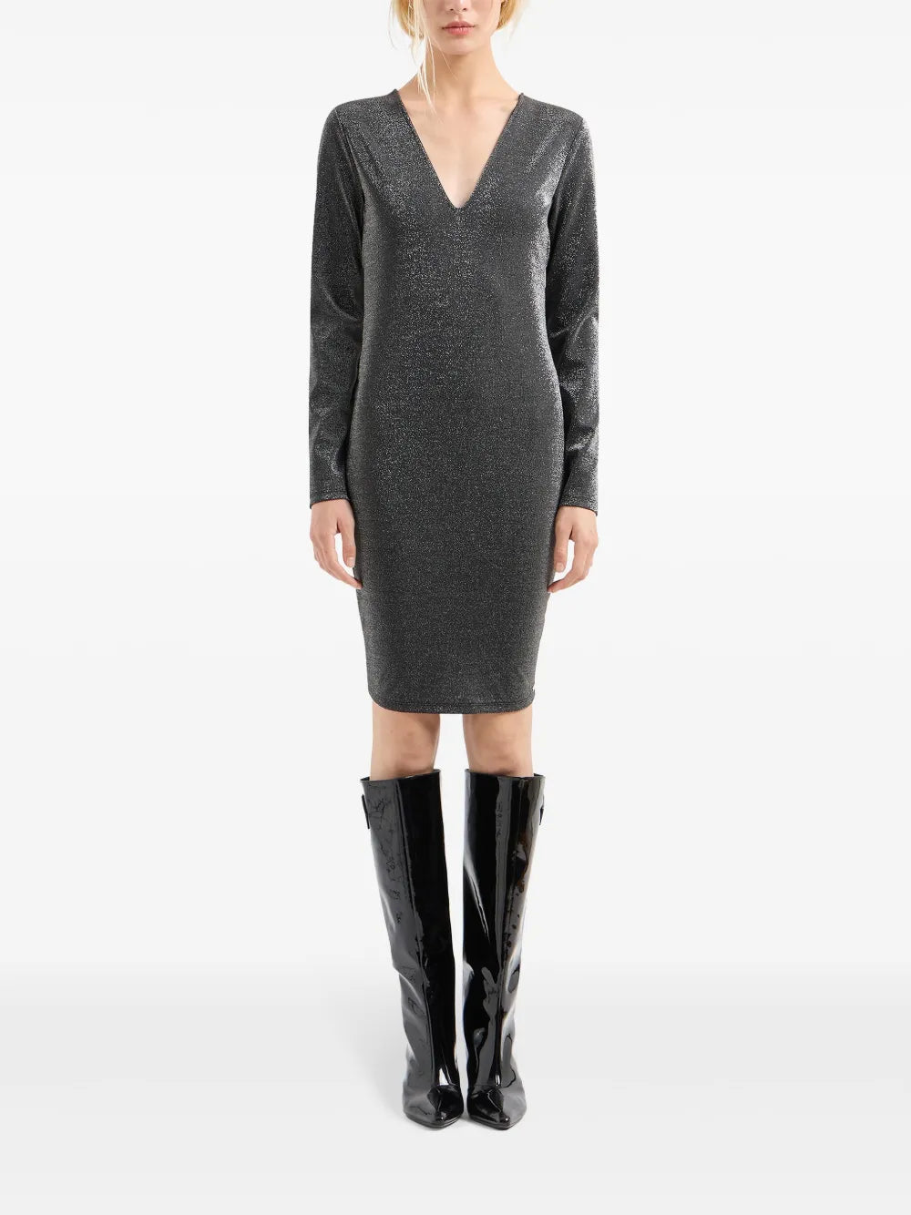 Open-Back V-Neck Dress