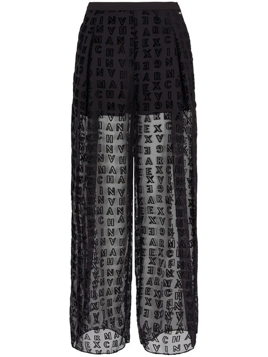 Monogram-Pattern Palazzo
