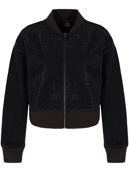 Rhinestone Zipped Jacket