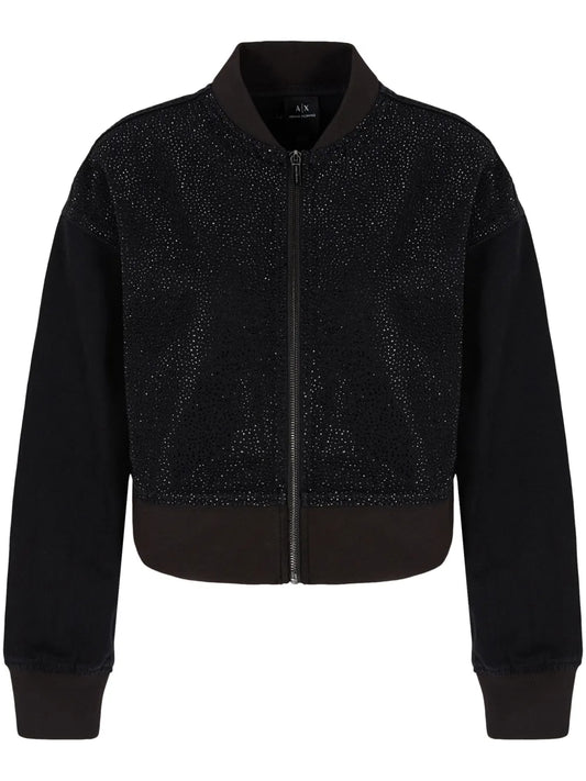 Rhinestone Zipped Jacket