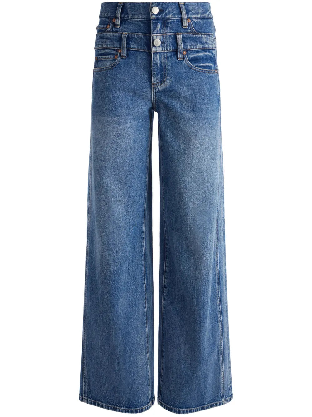 High-Rise Double-Waistband Jeans