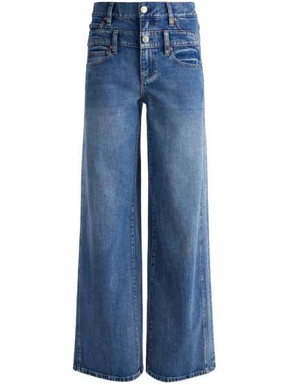 High-Rise Double-Waistband Jeans