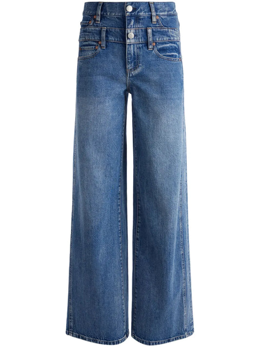 High-Rise Double-Waistband Jeans
