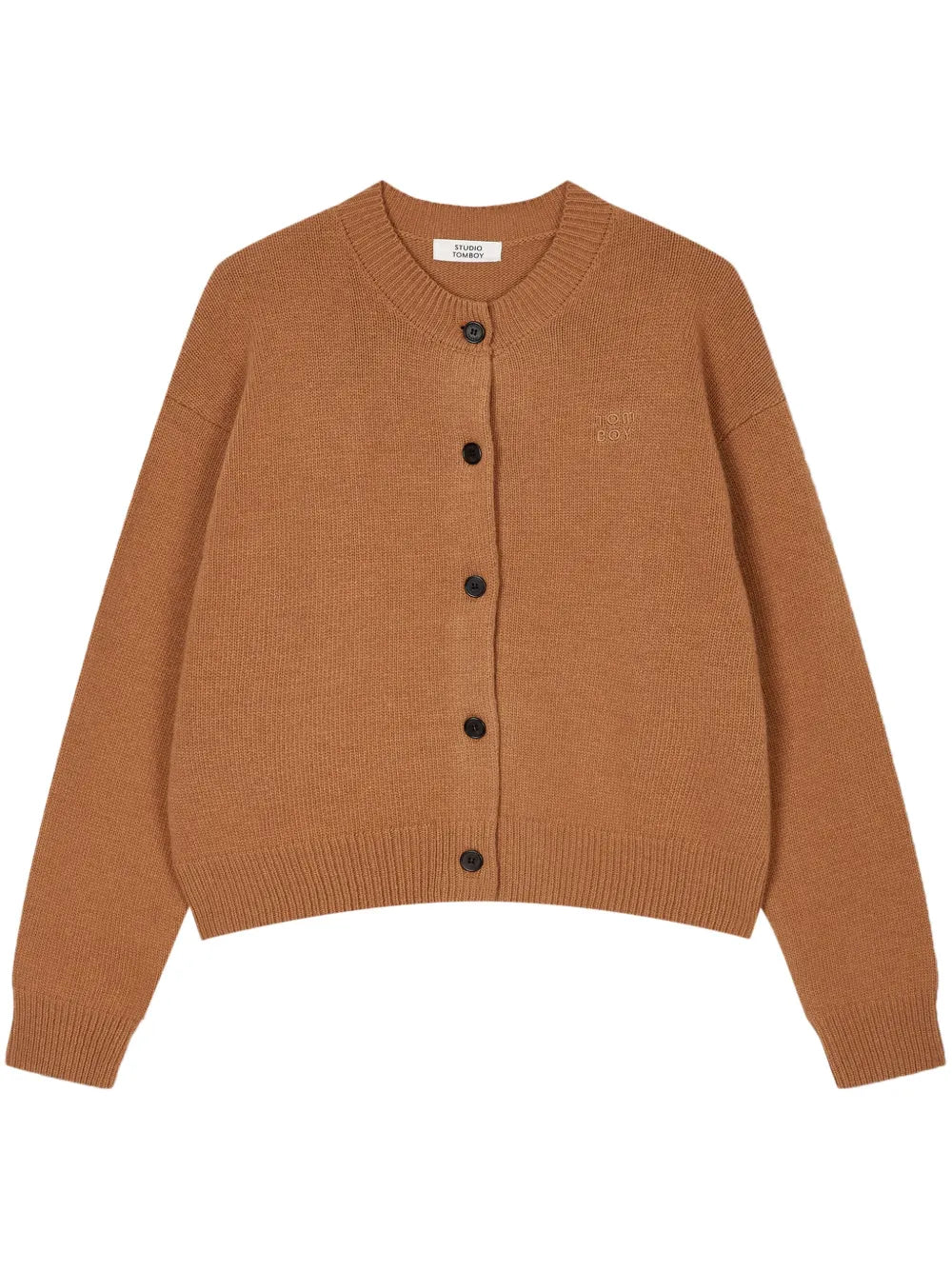 Round-Neck Wool Cardigan