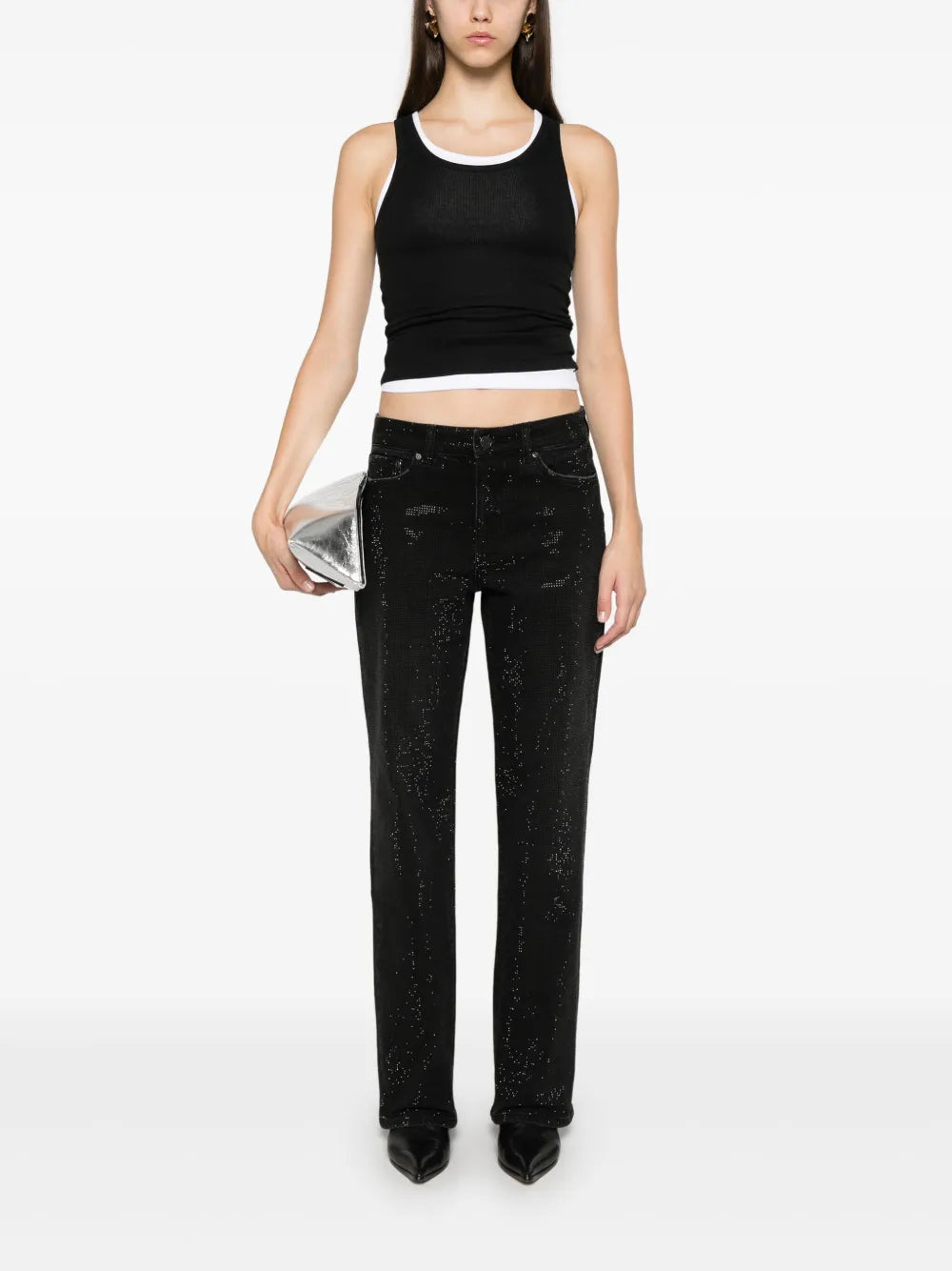 Crystal-Embellished Jeans