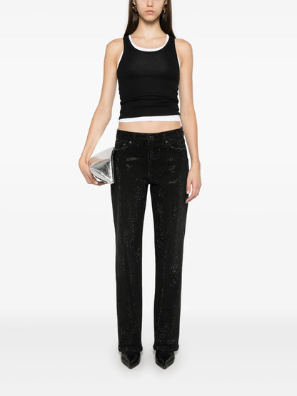 Crystal-Embellished Jeans