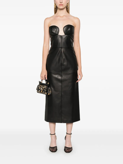 Leather Midi Dress