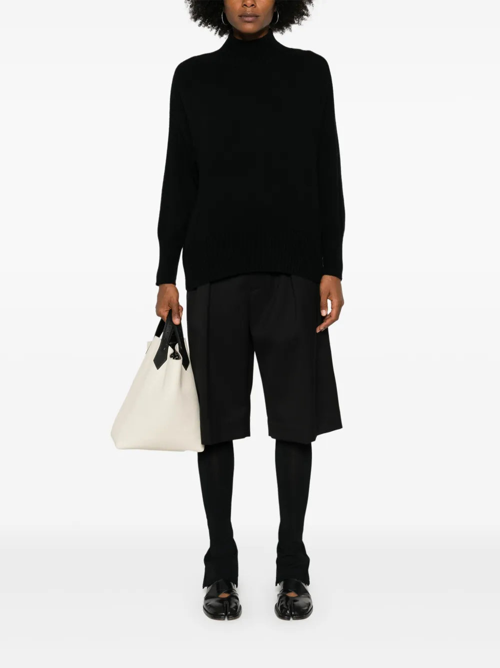Mock-Neck Cashmere Sweater