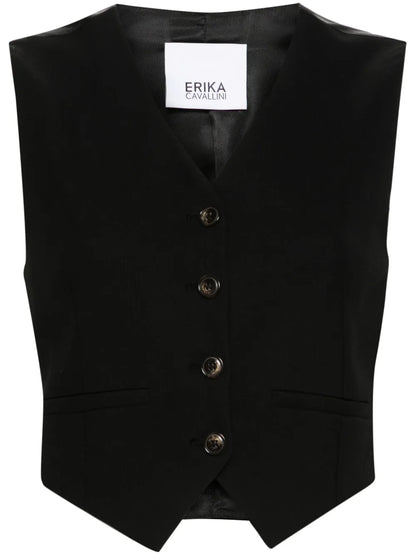 Single-Breasted Cropped Waistcoat