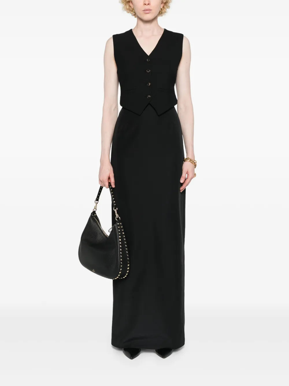 Single-Breasted Cropped Waistcoat
