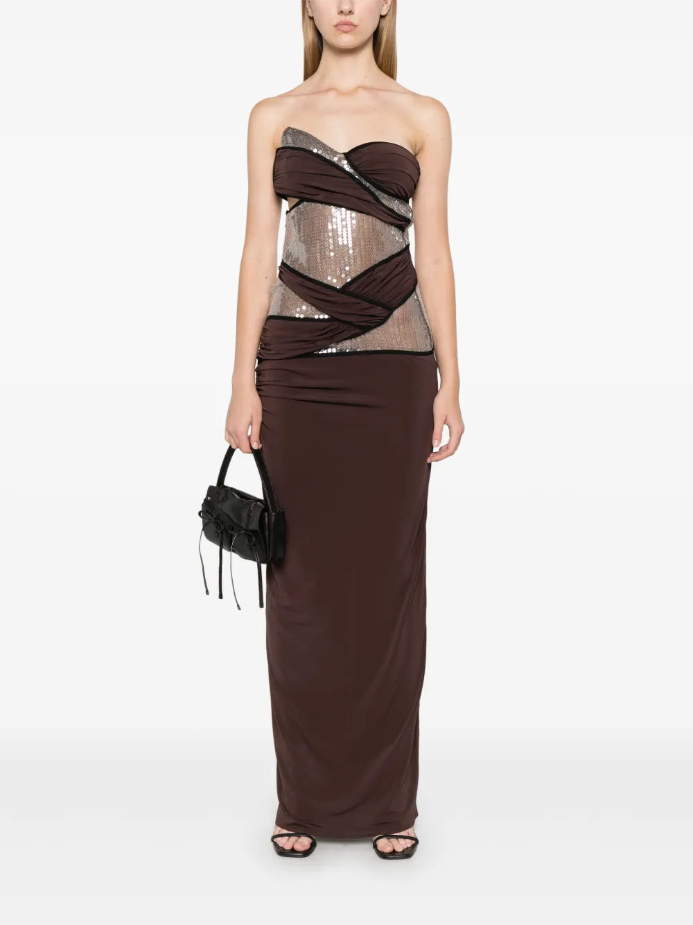 Sequin-Embellished Maxi Dress