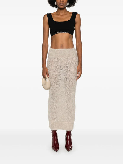 Logo-Jacquard Crop Top