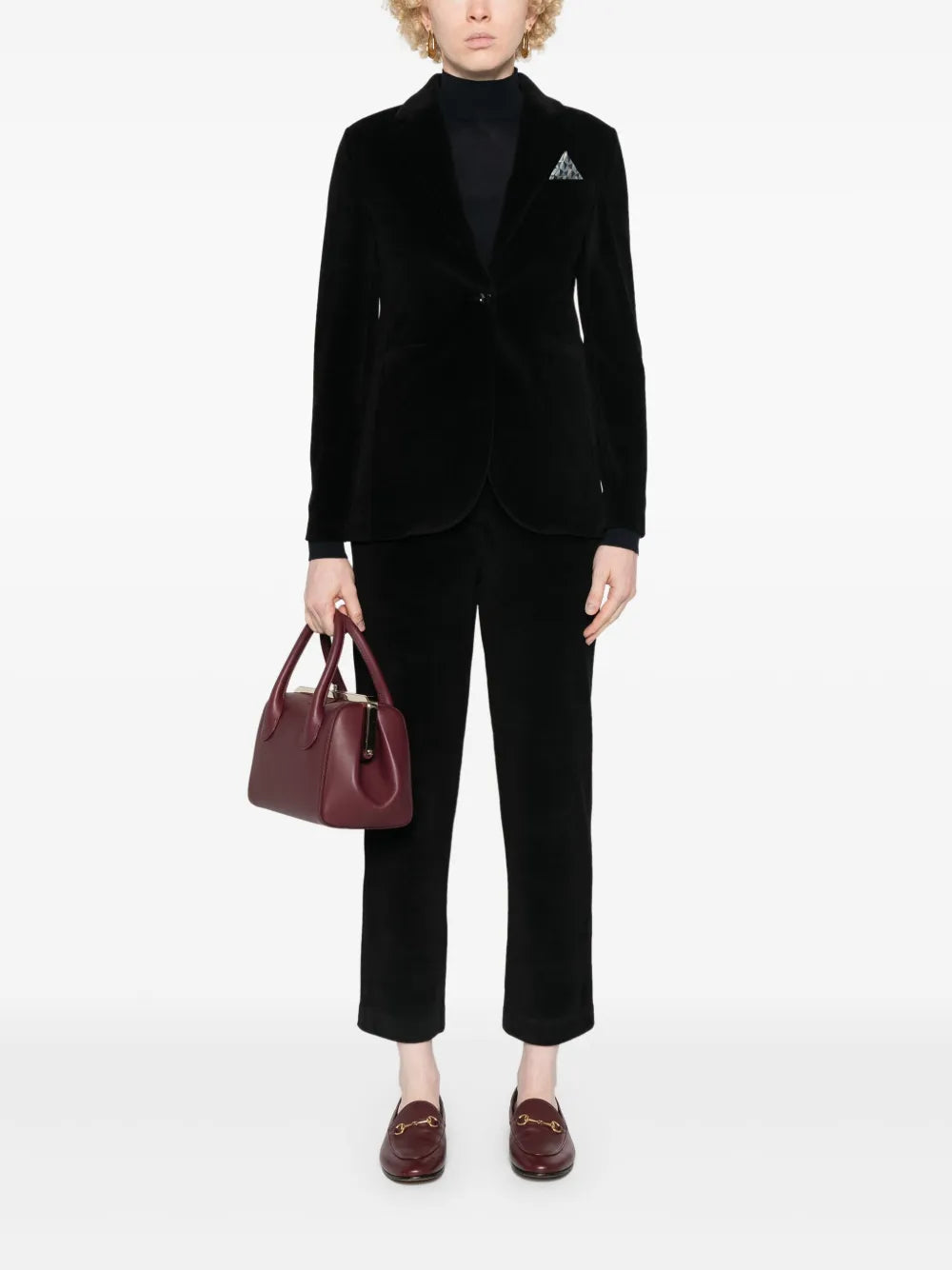 Velour Tapered Trousers